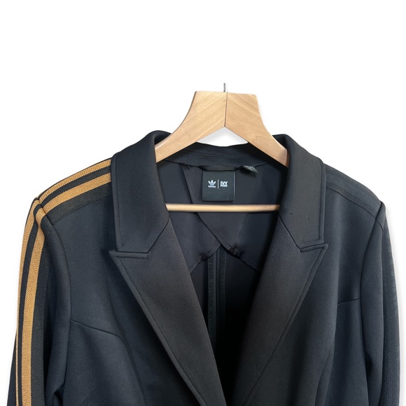 Adidas x Ivy Park Black 3 Stripe Suit Jacket Blazer, Size 1X - Picture 5 of 15